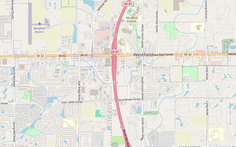 Map of the area around the Indianapolis clinic